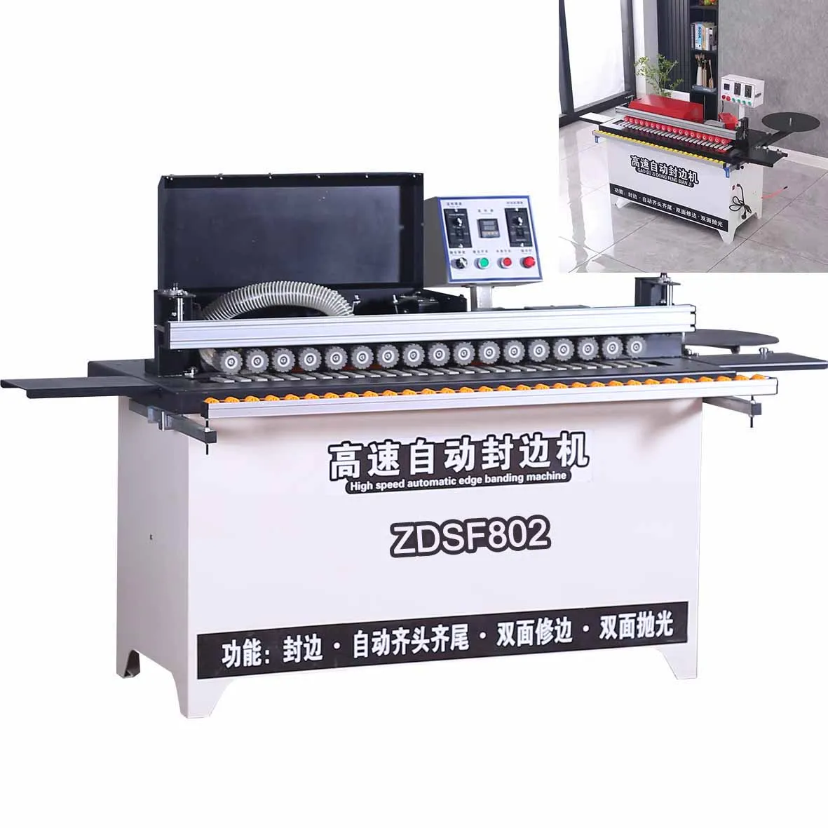 ZDS802 Automatic Edge Banding Machine for MDF Board – Ready to Ship - Image 3