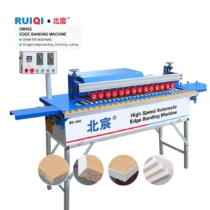 DW602 Feed Automatic Edge Banding Machine Small Wood Working Cabinet Bander Melamine Plate Motor Bearing Plywood Production