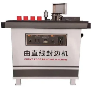 Manual Pvc Linear Curved Curve Melamine Mdf Veneer Woodworking Wood Edge Banding Bander Sealing 45 Degree Edgebander Machine