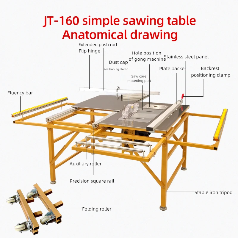 JT160 Portable Folding Panel Saw for Wood Panel | In Stock - Image 2