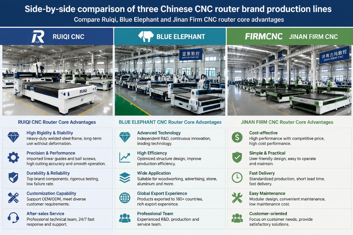How to Compare Chinese CNC Router Brands: Core Differences to Avoid 30% 3-Yr Losses