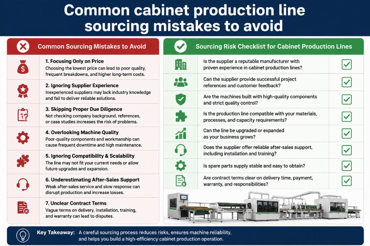 Common cabinet production line sourcing mistakes to avoid